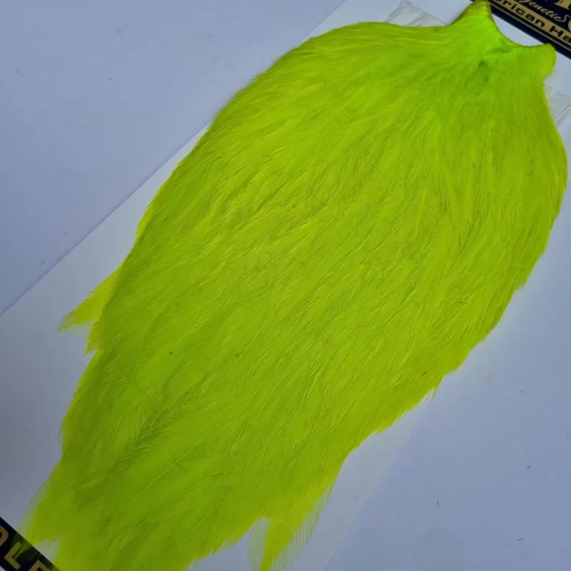 Whiting American Rooster Cape in Fl. Yellow Chartreuse-4